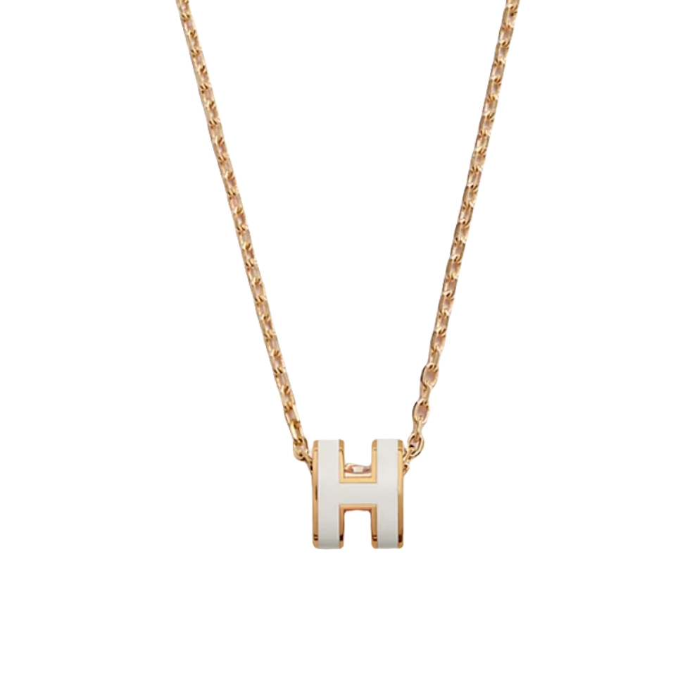 Hermès Mini Pop H pendant WHITE