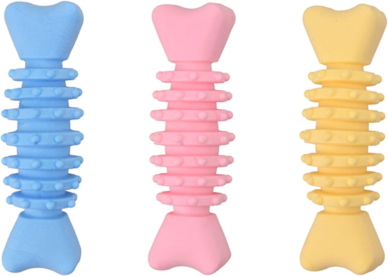 Dog Chewing Toy for Aggressive Chewer Dog Teether Teething Toy Bone Dog Toothbrush Molar Rod Pet Indoor Anxiety Toy 3PCS Chew Toy for Dogs Dental Care for Dogs