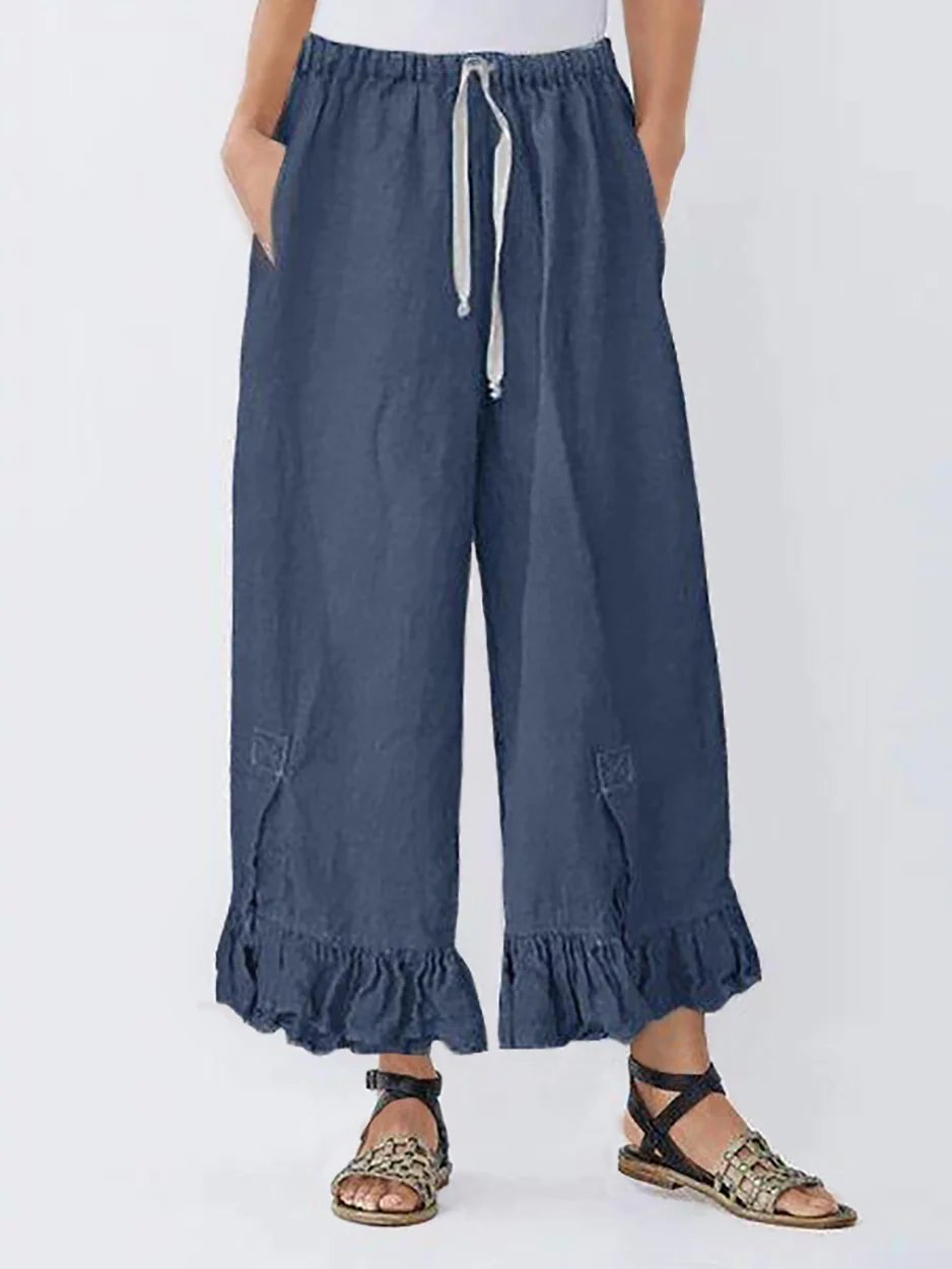 Fashion Cotton-Linen Pants