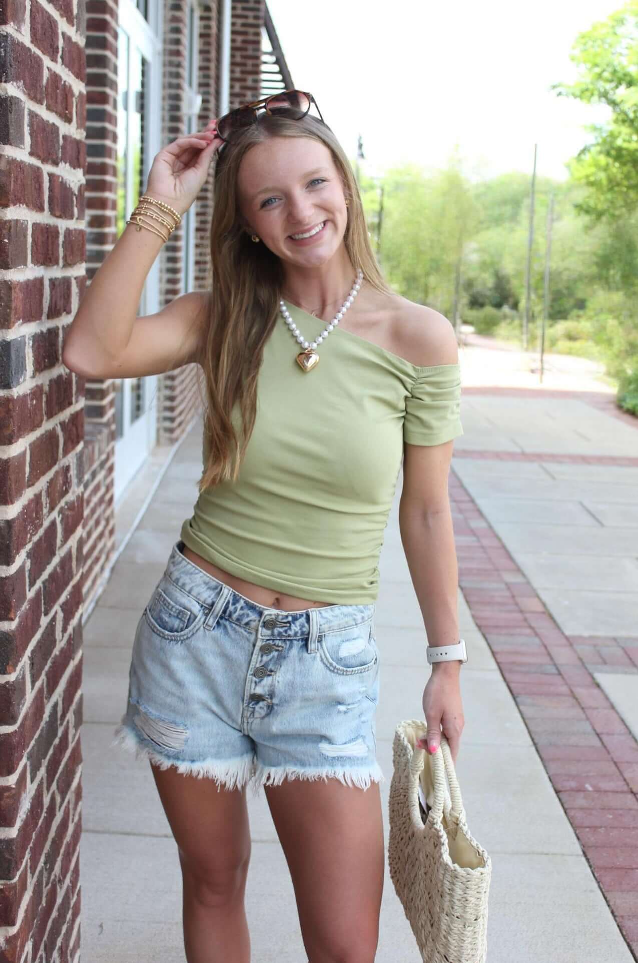 One-Shoulder Ruched Crop Top