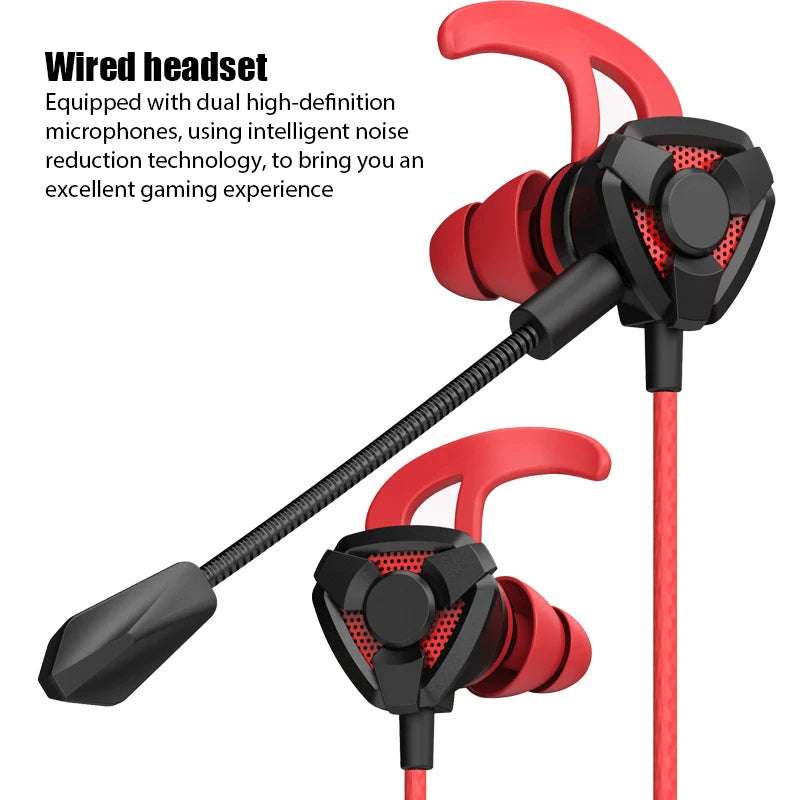 G6 Wired Earphones Chicken Gaming PC Headset Sports Headphones Earbud with Microphone for Android &amp; IOS Earphone Accessories