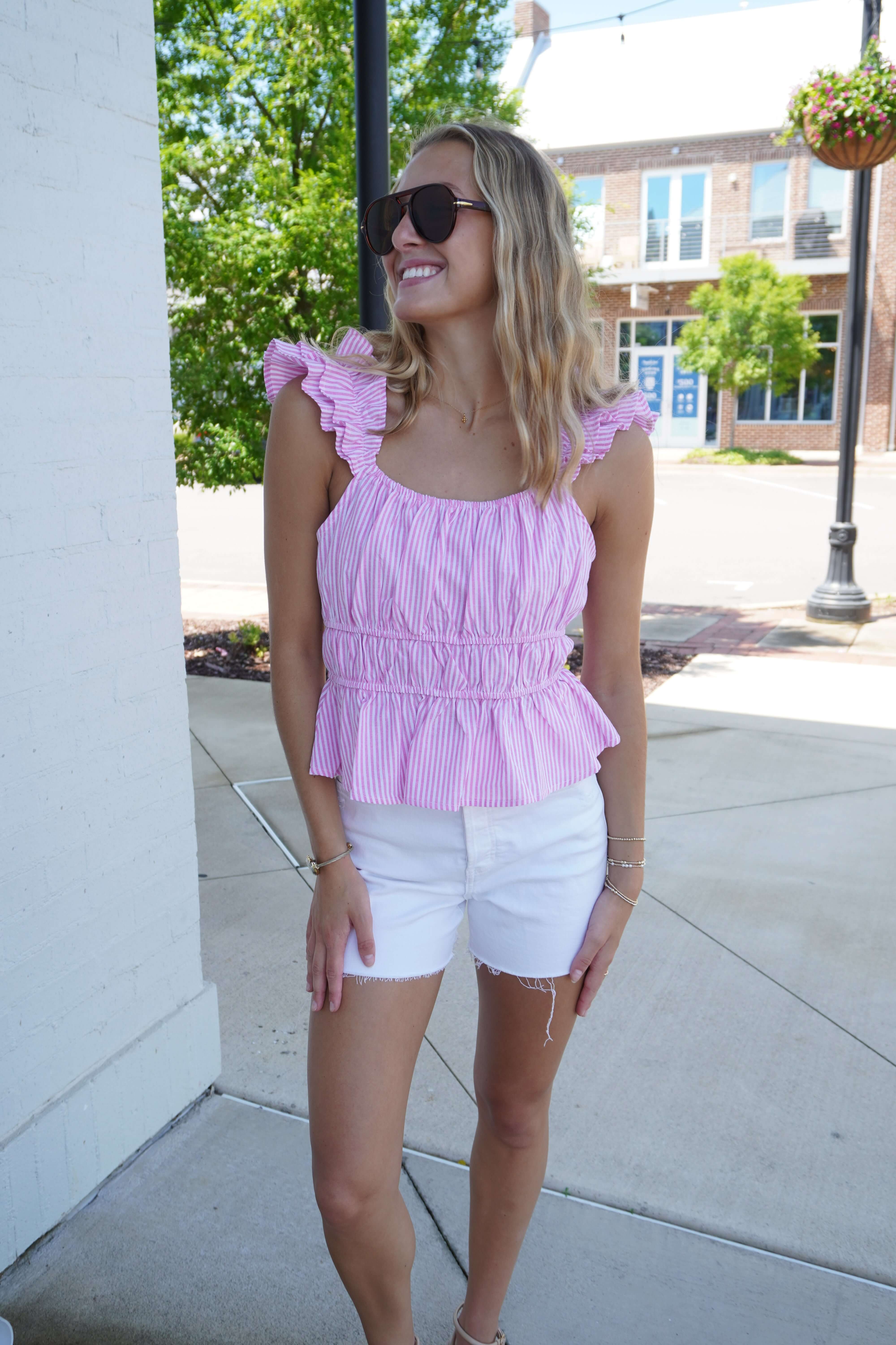 Sunset Ruffle Top - Plum