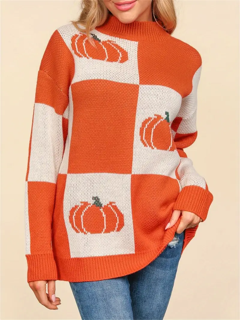 Women's Halloween Pumpkin Sweater