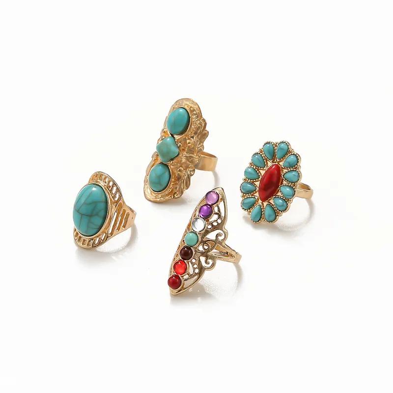 Water Droplet Gemstone Rings