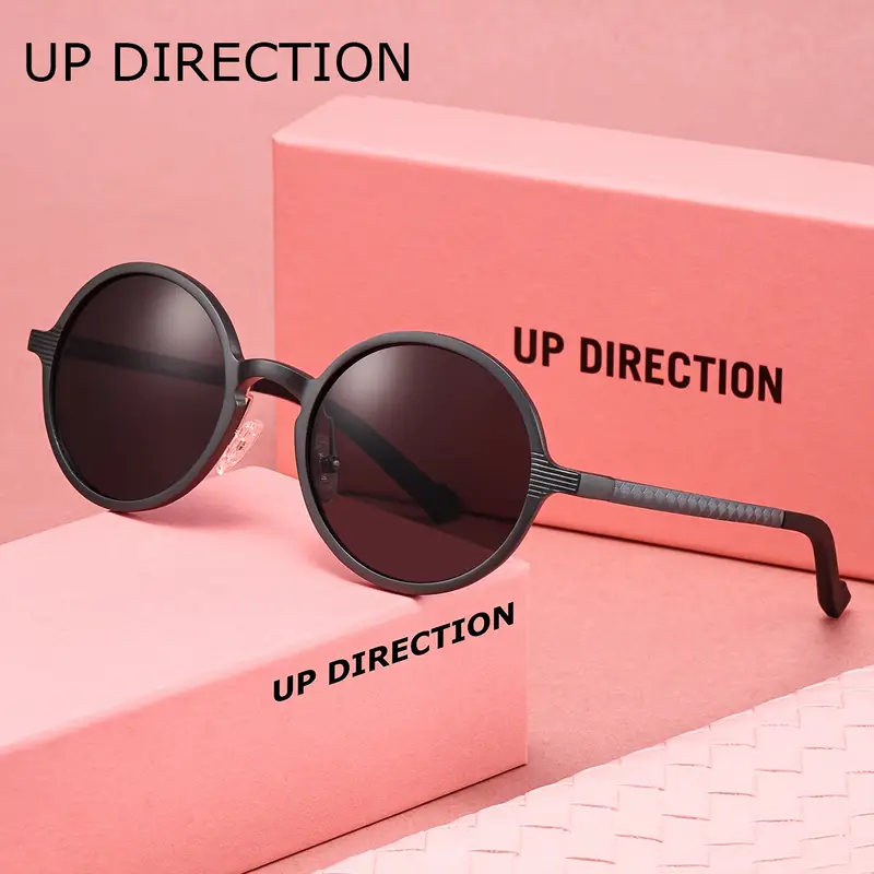 UP DIRECTION Women's Retro Oversized Sunglasses with Protection &amp; Polarized - Gray