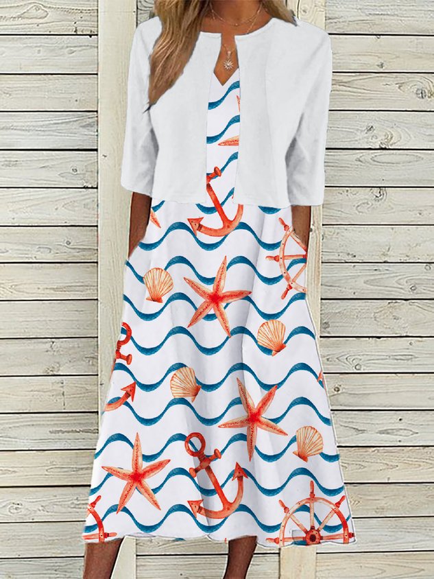 V Neck Loose Casual Two-Piece Set