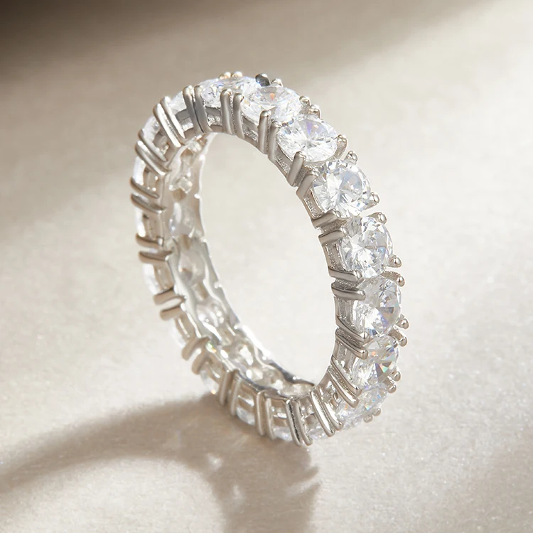 Eternity Wedding Gemstone Band Ring Cubic Zirconia  Ring