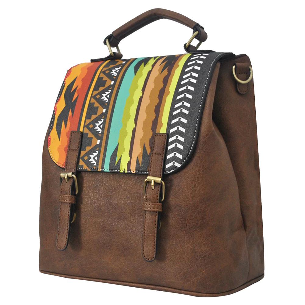 Stylish Multicolor Tribal Pattern Backpack