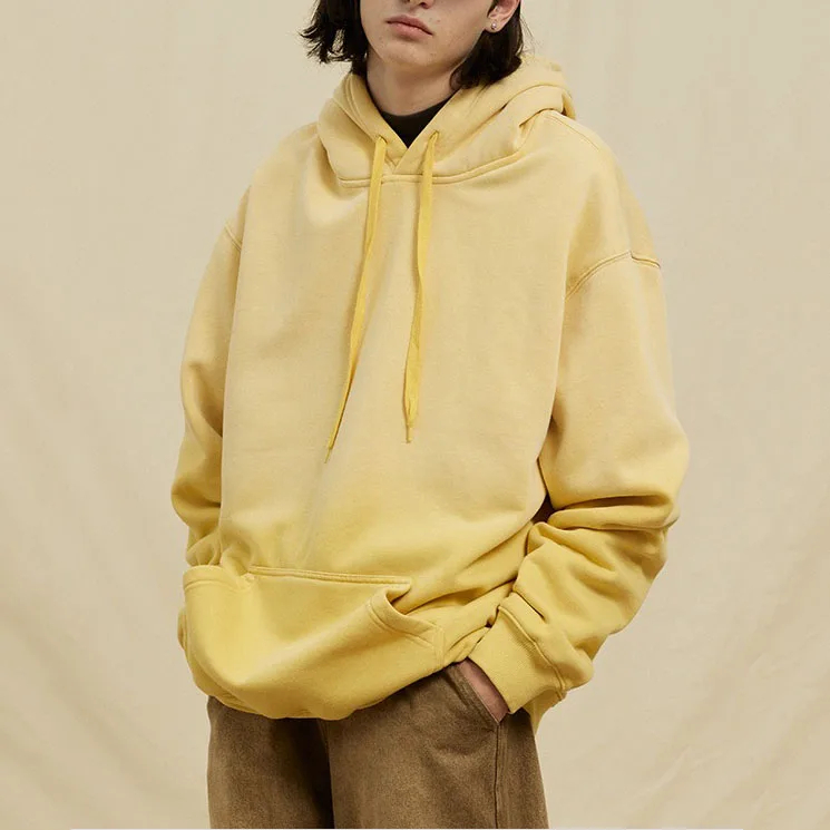 Pengaiming NEW Luxury Blank Heavyweight Distressed Hoodie Design Acid Wash French Terry Hoodies Men Custom Logo Oversized Washed Hoodies