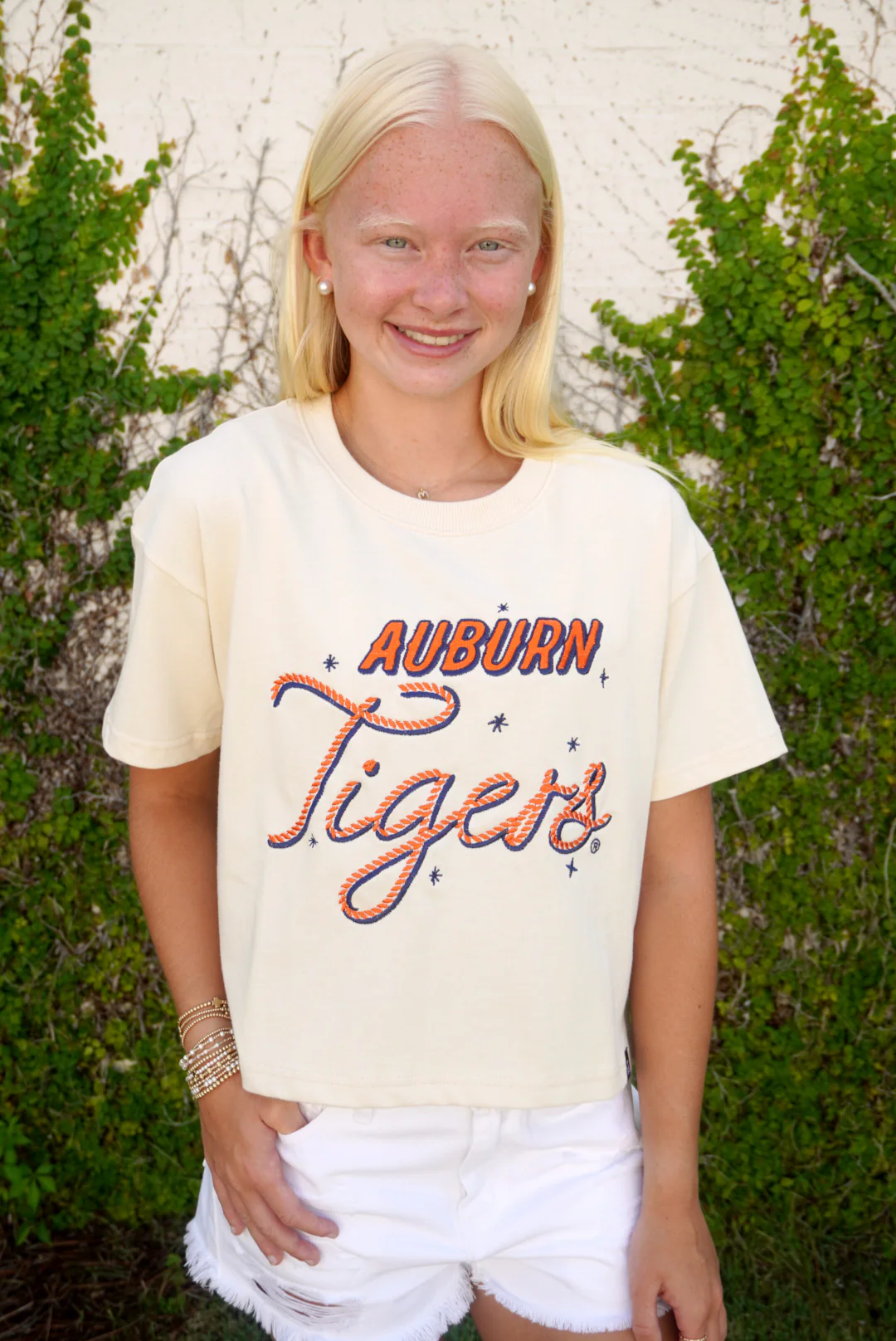 Auburn Tigers Cropped Game Day Tee