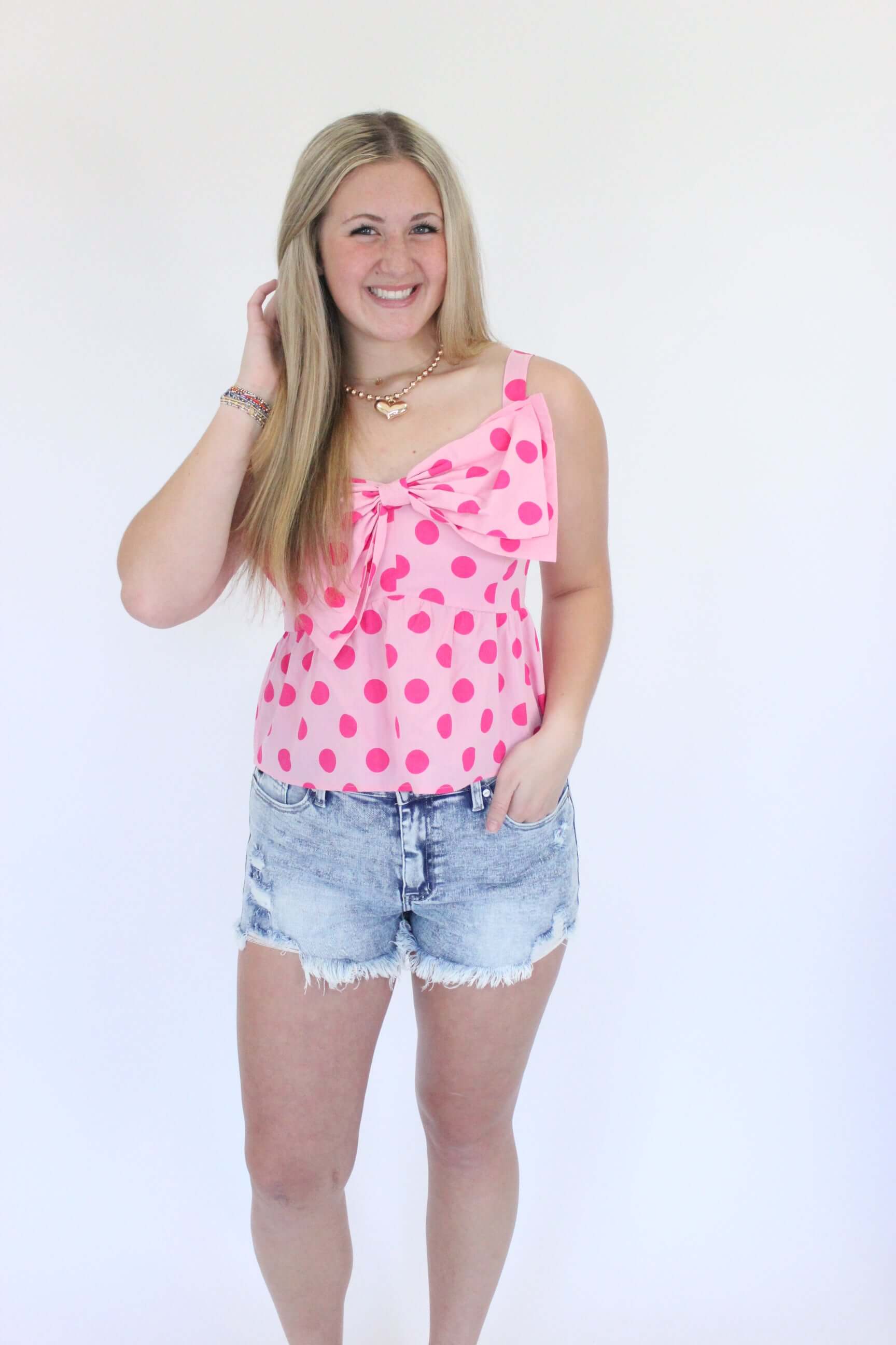Pretty in Pink One-Shoulder Ruffle Top