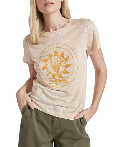 Cotton T-shirt Women Summer Fashion Slim tee with Graphic Print On Front Casual T-shirt