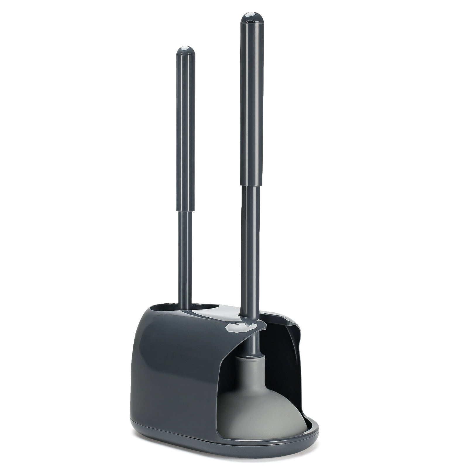Toilet Brush and Plunger Set, 2 in 1 Toilet Brush Plunger with Holder Combo Holder for Bathroom Cleaning